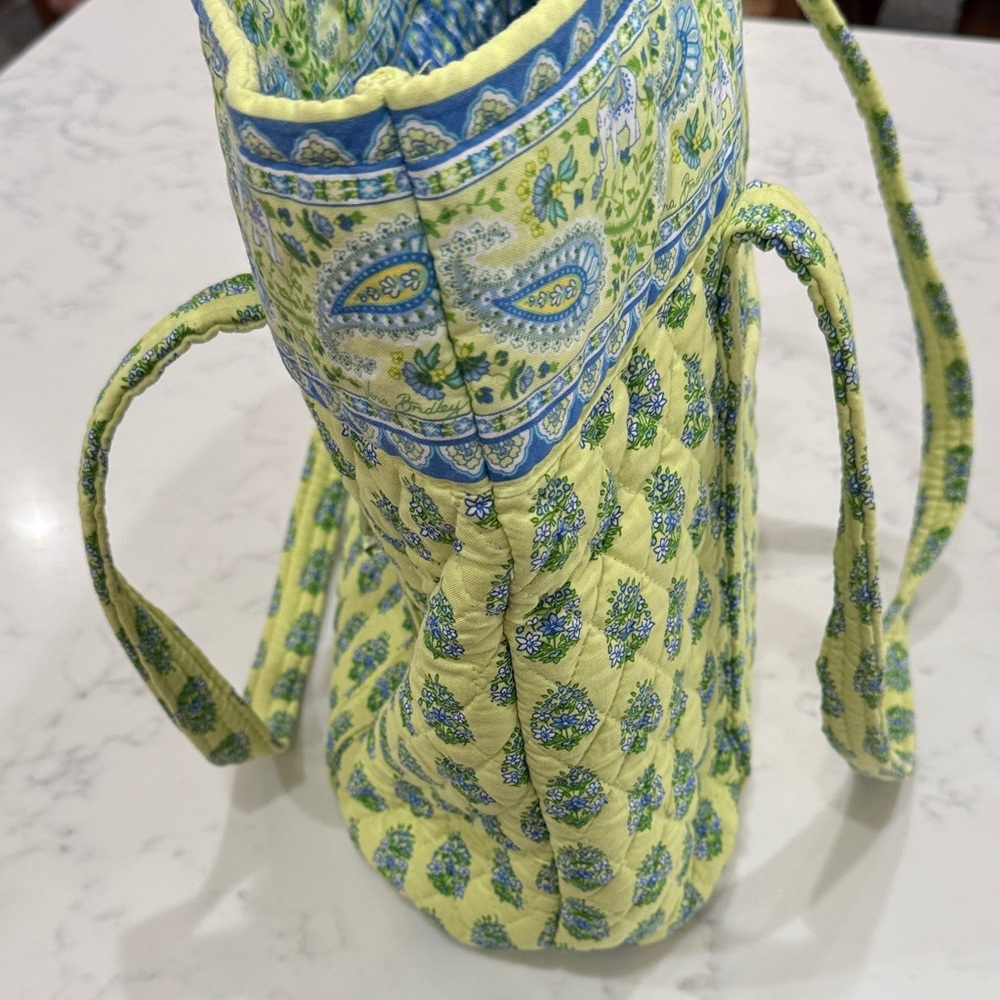 Vera Bradley Paisley Green and Blue Tote - Picture 7 of 8